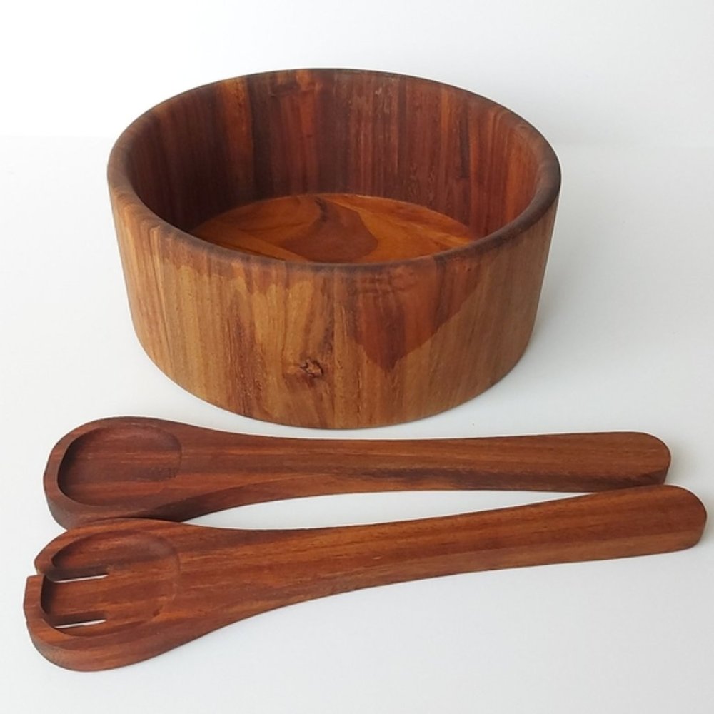 Acadia Wood Salad Bowl and Servers